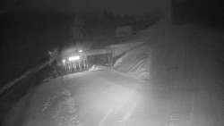 Modrá sjezdovka - dojezd k lanové dráze