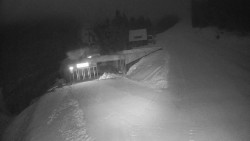 Modrá sjezdovka - dojezd k lanové dráze