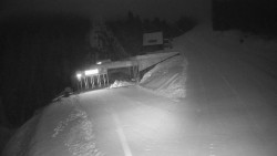 Modrá sjezdovka - dojezd k lanové dráze