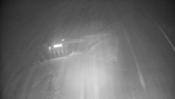 Modrá sjezdovka - dojezd k lanové dráze