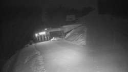 Modrá sjezdovka - dojezd k lanové dráze