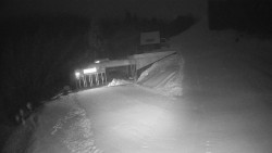 Modrá sjezdovka - dojezd k lanové dráze