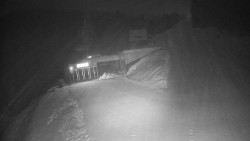 Modrá sjezdovka - dojezd k lanové dráze