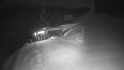 Modrá sjezdovka - dojezd k lanové dráze