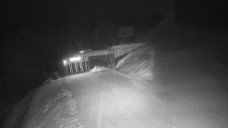 Modrá sjezdovka - dojezd k lanové dráze