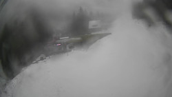 Modrá sjezdovka - dojezd k lanové dráze