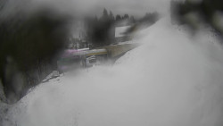 Modrá sjezdovka - dojezd k lanové dráze