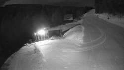 Modrá sjezdovka - dojezd k lanové dráze