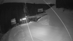 Modrá sjezdovka - dojezd k lanové dráze