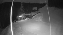 Modrá sjezdovka - dojezd k lanové dráze