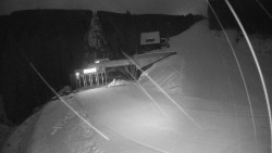 Modrá sjezdovka - dojezd k lanové dráze