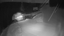 Modrá sjezdovka - dojezd k lanové dráze