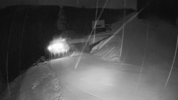 Modrá sjezdovka - dojezd k lanové dráze