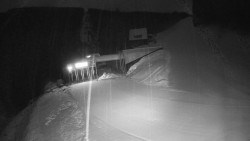 Modrá sjezdovka - dojezd k lanové dráze