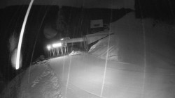 Modrá sjezdovka - dojezd k lanové dráze