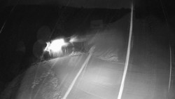 Modrá sjezdovka - dojezd k lanové dráze