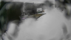 Modrá sjezdovka - dojezd k lanové dráze