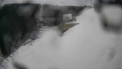 Modrá sjezdovka - dojezd k lanové dráze