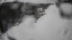 Modrá sjezdovka - dojezd k lanové dráze