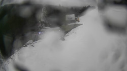 Modrá sjezdovka - dojezd k lanové dráze