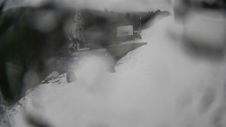 Modrá sjezdovka - dojezd k lanové dráze