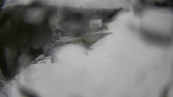 Modrá sjezdovka - dojezd k lanové dráze