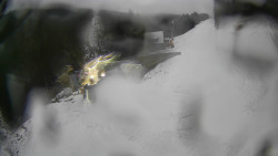 Modrá sjezdovka - dojezd k lanové dráze