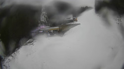 Modrá sjezdovka - dojezd k lanové dráze