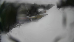 Modrá sjezdovka - dojezd k lanové dráze