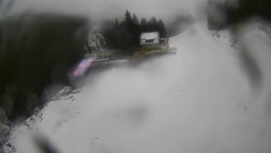 Modrá sjezdovka - dojezd k lanové dráze