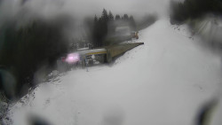 Modrá sjezdovka - dojezd k lanové dráze