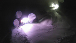 Modrá sjezdovka - dojezd k lanové dráze