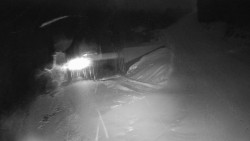 Modrá sjezdovka - dojezd k lanové dráze