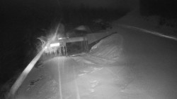 Modrá sjezdovka - dojezd k lanové dráze