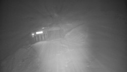 Modrá sjezdovka - dojezd k lanové dráze