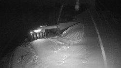 Modrá sjezdovka - dojezd k lanové dráze