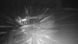 Modrá sjezdovka - dojezd k lanové dráze