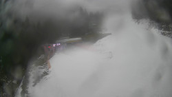 Modrá sjezdovka - dojezd k lanové dráze