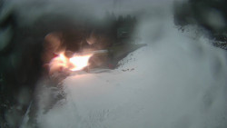 Modrá sjezdovka - dojezd k lanové dráze