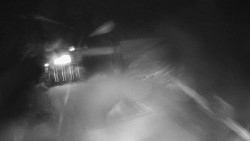 Modrá sjezdovka - dojezd k lanové dráze