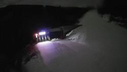 Modrá sjezdovka - dojezd k lanové dráze