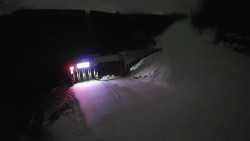 Modrá sjezdovka - dojezd k lanové dráze