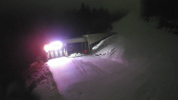 Modrá sjezdovka - dojezd k lanové dráze