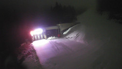 Modrá sjezdovka - dojezd k lanové dráze