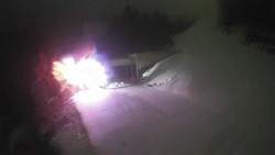 Modrá sjezdovka - dojezd k lanové dráze