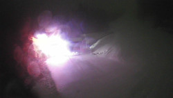 Modrá sjezdovka - dojezd k lanové dráze