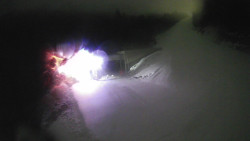 Modrá sjezdovka - dojezd k lanové dráze