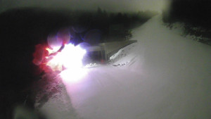 Červenohorské sedlo - Modrá sjezdovka - dojezd k lanové dráze - 7.12.2025 v 01:30 Červenohorské sedlo - Modrá sjezdovka - dojezd k lanové dráze - 7.12.2025 v 01:30