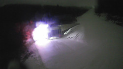 Modrá sjezdovka - dojezd k lanové dráze