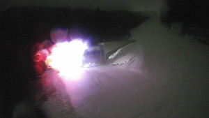 Červenohorské sedlo - Modrá sjezdovka - dojezd k lanové dráze - 7.12.2025 v 02:30 Červenohorské sedlo - Modrá sjezdovka - dojezd k lanové dráze - 7.12.2025 v 02:30